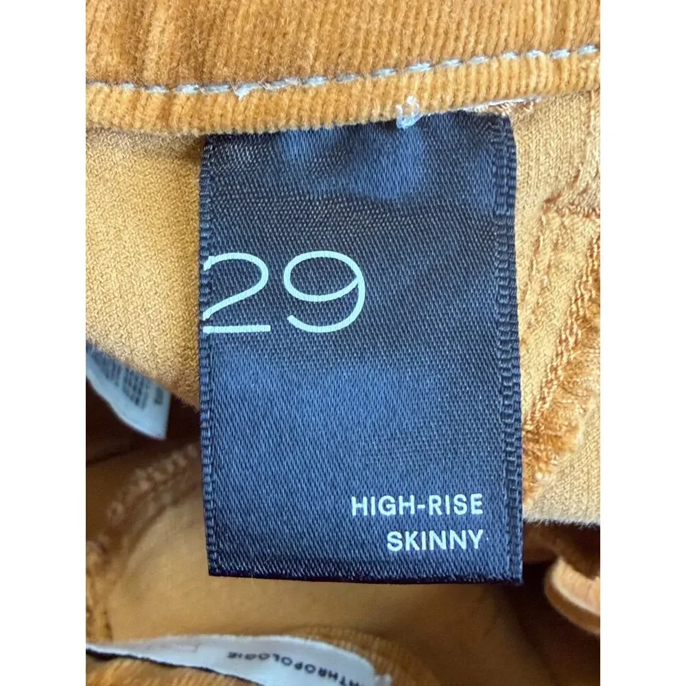 ANTHROPOLOGIE PILCRO Women’s Skinny Corduroy Button Fly Ankle Jeans Sz 29 - Picture 10 of 12